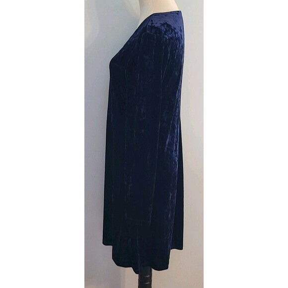 Ronni Nicole Dress Women 8 Navy Crushed Velvet Stretch Whimsygoth Dance Sexy - Picture 3 of 11
